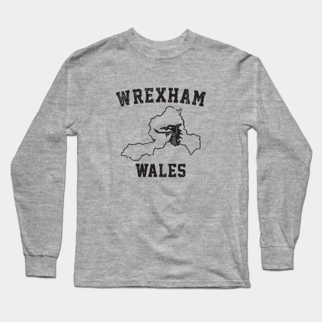 Wrexham Wales / Cymru Long Sleeve T-Shirt by Botak Solid Art